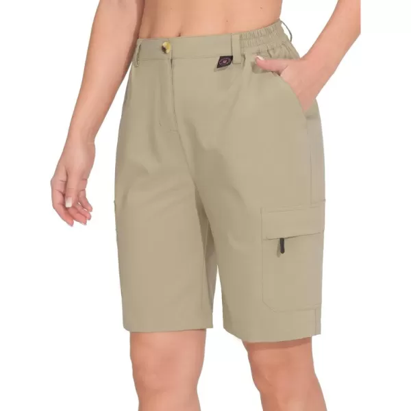 Little Donkey Andy Women's 10 Inches Quick Dry Hiking Cargo Shorts Lightweight Bermuda Golf Shorts Outdoor Travel