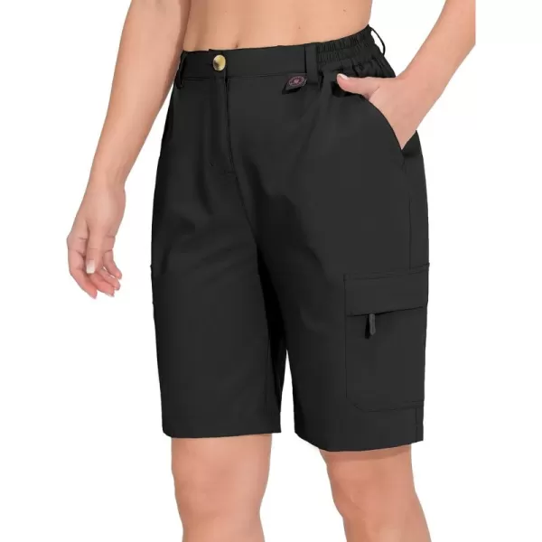 Little Donkey Andy Women's 10 Inches Quick Dry Hiking Cargo Shorts Lightweight Bermuda Golf Shorts Outdoor Travel