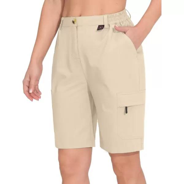 Little Donkey Andy Women's 10 Inches Quick Dry Hiking Cargo Shorts Lightweight Bermuda Golf Shorts Outdoor Travel