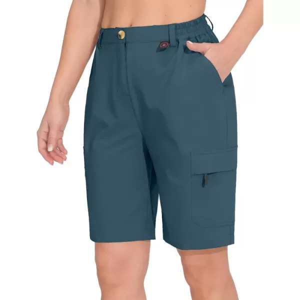 Little Donkey Andy Women's 10 Inches Quick Dry Hiking Cargo Shorts Lightweight Bermuda Golf Shorts Outdoor Travel