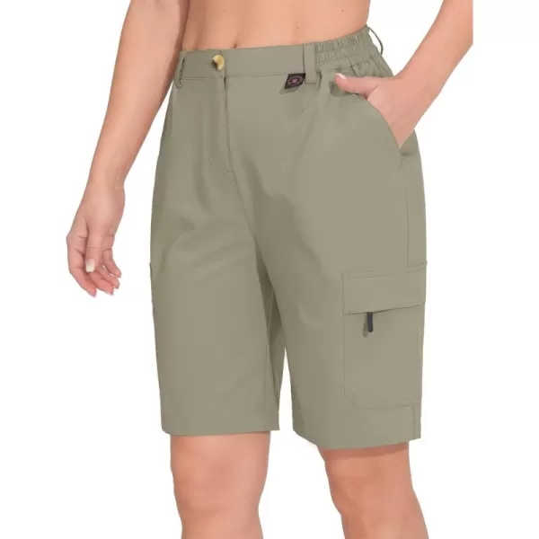 Little Donkey Andy Women's 10 Inches Quick Dry Hiking Cargo Shorts Lightweight Bermuda Golf Shorts Outdoor Travel