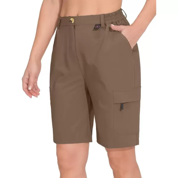 Little Donkey Andy Women's 10 Inches Quick Dry Hiking Cargo Shorts Lightweight Bermuda Golf Shorts Outdoor Travel