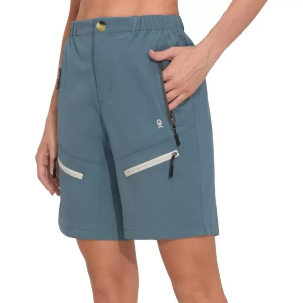 Little Donkey Andy Women's 9 Inch Inseam Quick Dry Stretch Lightweight Cargo Shorts for Hiking Travel Golf