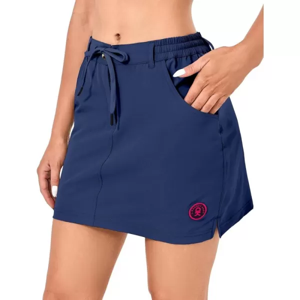 Little Donkey Andy Women's Athletic Golf Tennis Skort 16 Inches Build-in Shorts Sports Skirt with Pockets