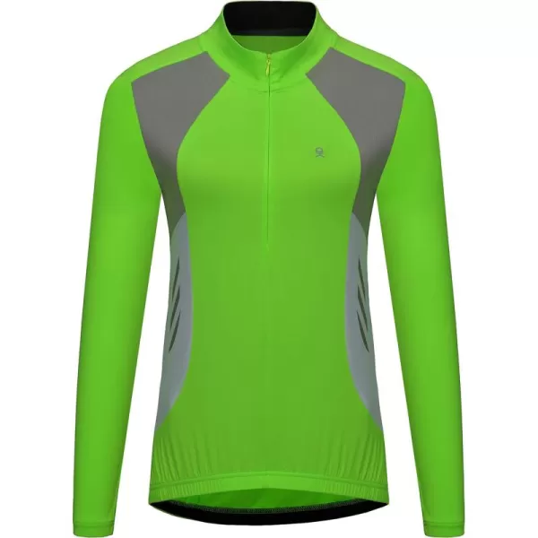 Little Donkey Andy Women's Half Zip Cycling Jerseys Long Sleeve Bike Shirts Running Hiking Breathable 4 Rear Pockets