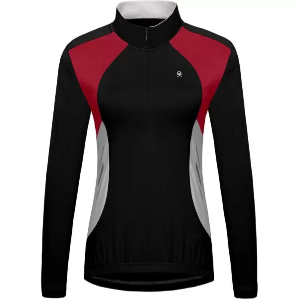 Little Donkey Andy Women's Half Zip Cycling Jerseys Long Sleeve Bike Shirts Running Hiking Breathable 4 Rear Pockets