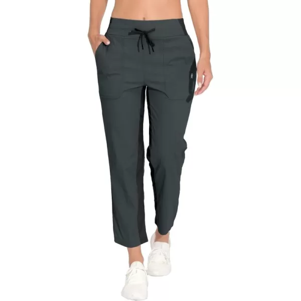 Little Donkey Andy Women's Lightweight Capri Pants Stretch Quick Dry Golf Pants Elastic Waist with Drawstring for Hiking