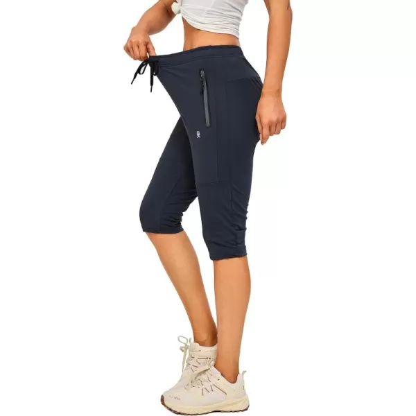 Little Donkey Andy Women's Quick Dry Cool Capri Pants Stretch Lightweight Drawstring Hiking Running Track Workout