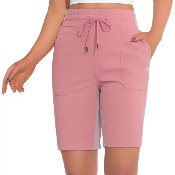 Little Donkey Andy Women's Quick Dry Hiking Bermuda Shorts, Stretch Golf Shorts, Elastic Waist with Drawstring