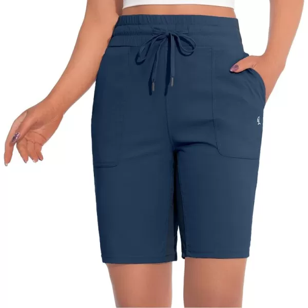 Little Donkey Andy Women's Quick Dry Hiking Bermuda Shorts, Stretch Golf Shorts, Elastic Waist with Drawstring