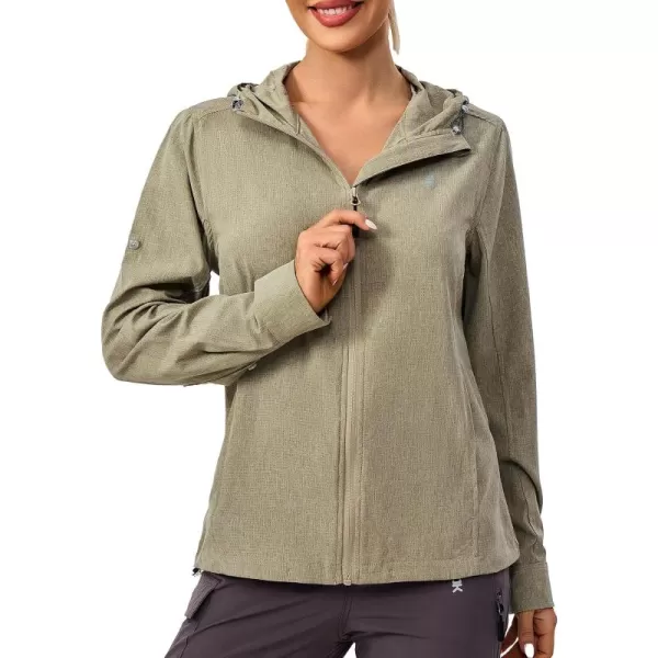 Little Donkey Andy Women's UPF 50+ Hoodie Jackets Long Sleeve Breathable Lightweight Hiking Shirt, Air-Holes Tech