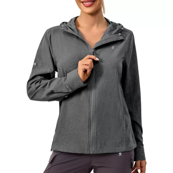 Little Donkey Andy Women's UPF 50+ Hoodie Jackets Long Sleeve Breathable Lightweight Hiking Shirt, Air-Holes Tech