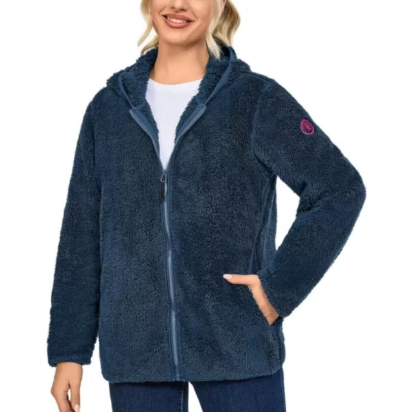 Little Donkey Andy Women's Winter Hoodies Sherpa Fleece Jacket Warm Lightweight Sweatshirt Zip Up Outerwear Fuzzy Coat