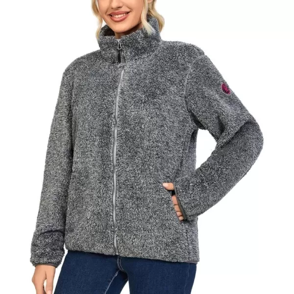 Little Donkey Andy Women's Winter Hoodies Sherpa Fleece Jacket Warm Lightweight Sweatshirt Zip Up Outerwear Fuzzy Coat