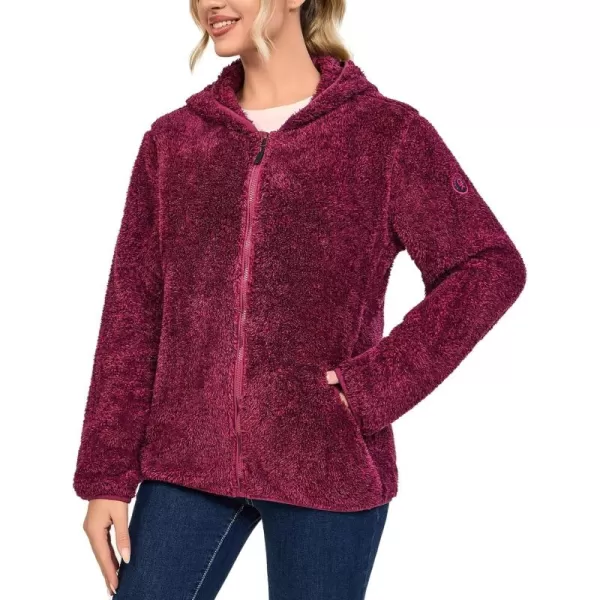 Little Donkey Andy Women's Winter Hoodies Sherpa Fleece Jacket Warm Lightweight Sweatshirt Zip Up Outerwear Fuzzy Coat
