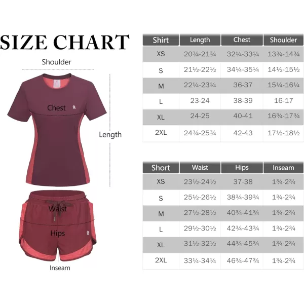 Little Donkey Andy Women 2 Piece Workout Sets Slim Fit Shirt and Mesh Short with Pocket Running Gym Sport Tracksuit Sets