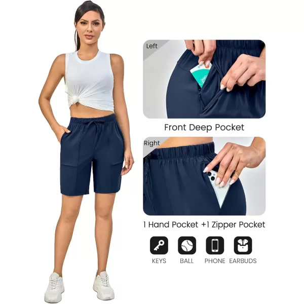 Little Donkey Andy Women's Quick Dry Cool Capri Pants Stretch Lightweight Drawstring Hiking Running Track Workout