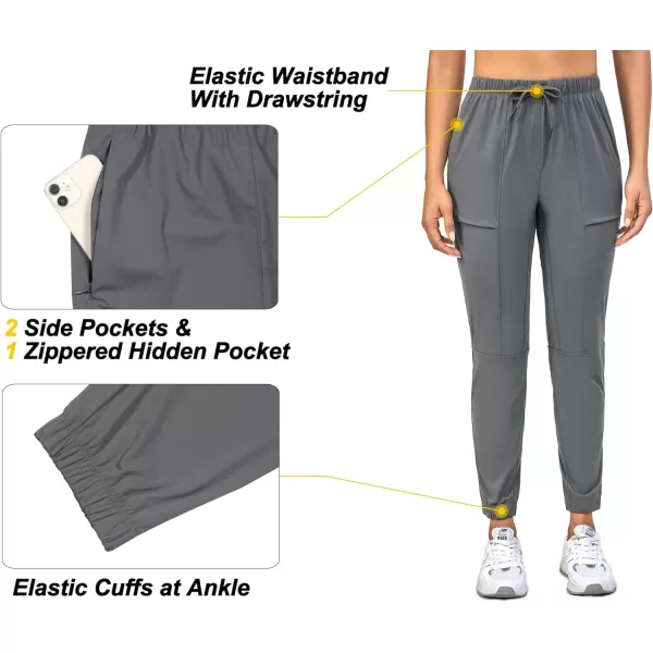 Little Donkey Andy Women's Ultra Stretch Quick Dry Cool Ankle Pants Drawstring Active Travel Hiking