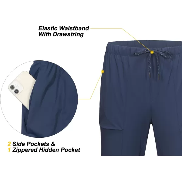 Little Donkey Andy Men's Ultra Stretch Quick Dry Cool Ankle Pants Drawstring Active Travel Hiking