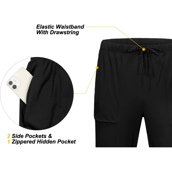 Little Donkey Andy Men's Ultra Stretch Quick Dry Cool Ankle Pants Drawstring Active Travel Hiking