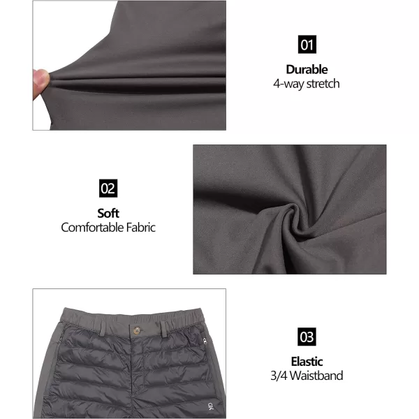 Little Donkey Andy Men's Lightweight Puffy Pants Puffer Quilted Ski Insulation Pants for Winter Snow