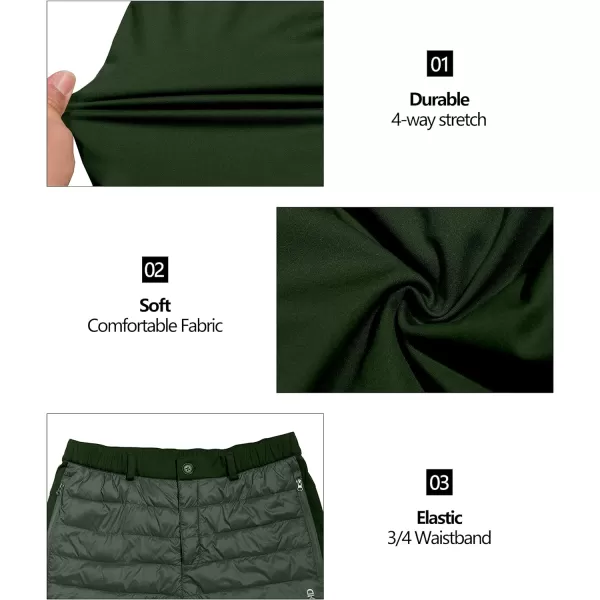 Little Donkey Andy Men's Lightweight Puffy Pants Puffer Quilted Ski Insulation Pants for Winter Snow