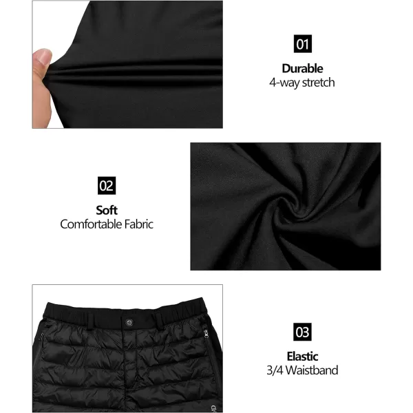 Little Donkey Andy Men's Lightweight Puffy Pants Puffer Quilted Ski Insulation Pants for Winter Snow