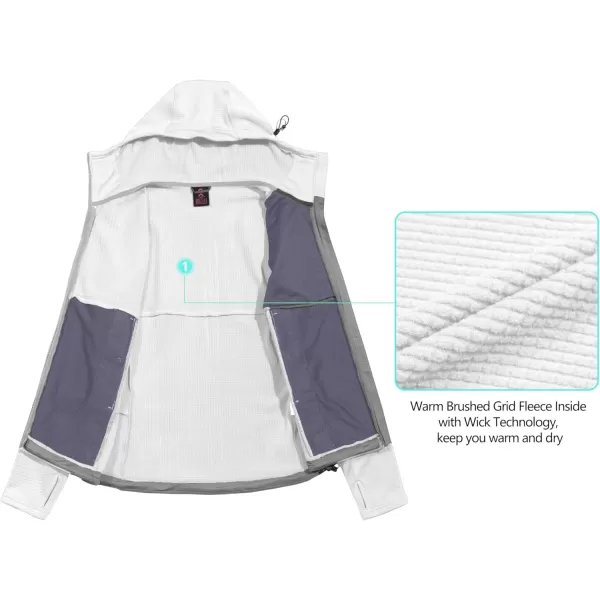 Little Donkey Andy Women's Winter Lightweight Warm Fleece Running Jacket Breathable Thumbholes Thermal Hiking Jacket
