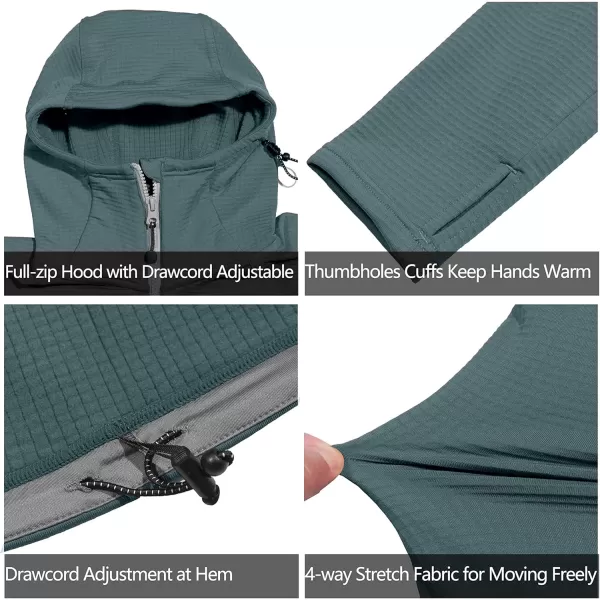 Little Donkey Andy Women's Winter Lightweight Warm Fleece Running Jacket Breathable Thumbholes Thermal Hiking Jacket