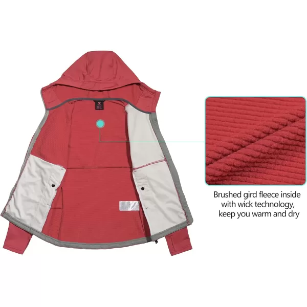Little Donkey Andy Women's Winter Lightweight Warm Fleece Running Jacket Breathable Thumbholes Thermal Hiking Jacket