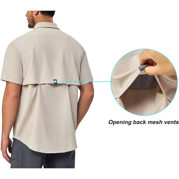 Little Donkey Andy Men's Lightweight UPF 50+ Short Sleeve Shirt, Breathable Fishing Hiking Shirt, Air-Holes Tech