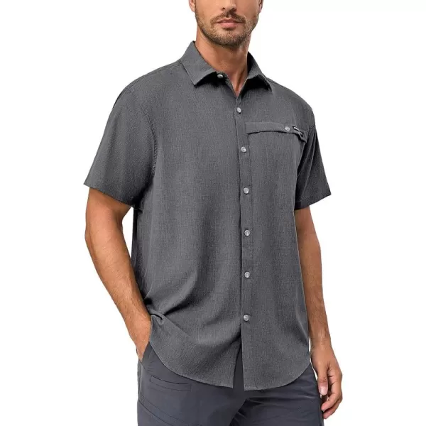 Little Donkey Andy Men's Lightweight UPF 50+ Short Sleeve Shirt, Breathable Fishing Hiking Shirt, Air-Holes Tech