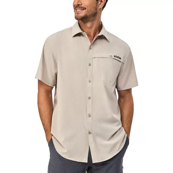 Little Donkey Andy Men's Lightweight UPF 50+ Short Sleeve Shirt, Breathable Fishing Hiking Shirt, Air-Holes Tech