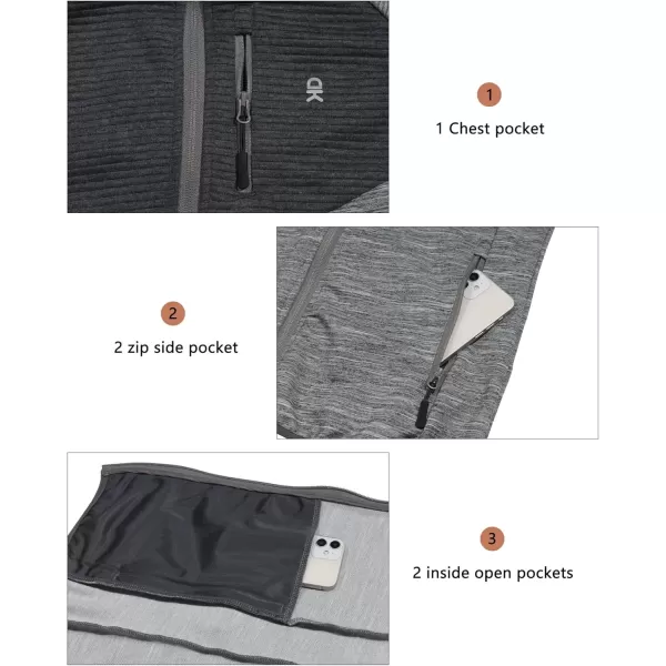 imageLittle Donkey Andy Womens High Performance Thermal Jackets for Running Golf Hiking Lightweight Windproof WarmDark Grey Heather