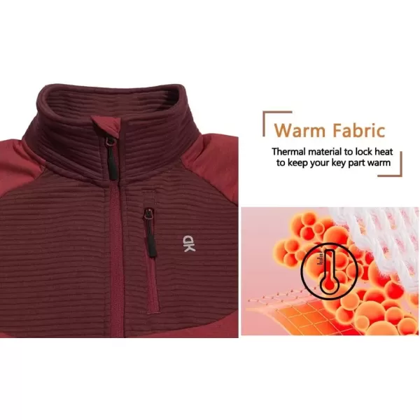 imageLittle Donkey Andy Womens High Performance Thermal Jackets for Running Golf Hiking Lightweight Windproof WarmDark Red Heather