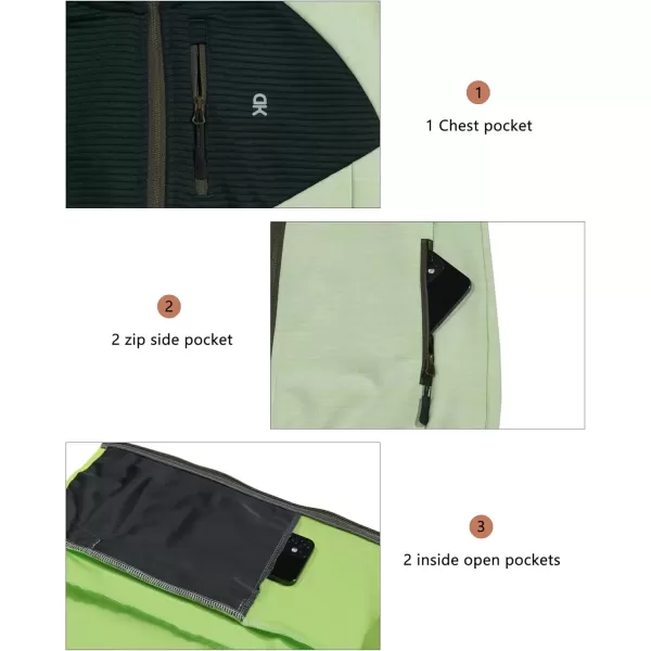 imageLittle Donkey Andy Womens High Performance Thermal Jackets for Running Golf Hiking Lightweight Windproof WarmGreen Heather