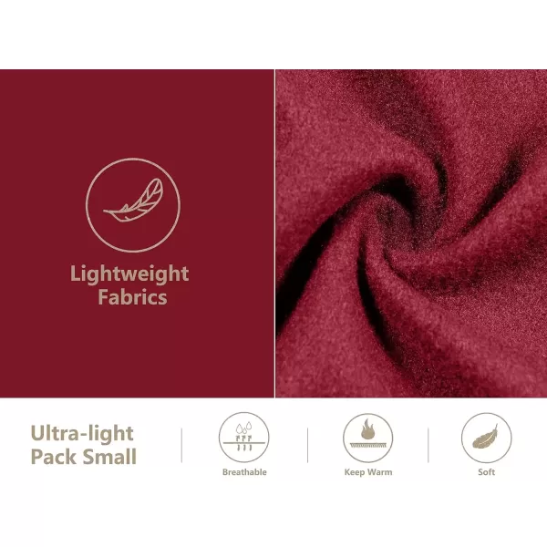 imageLittle Donkey Andy Womens Insulated Hiking Jacket Thermal Running Hybrid Jacket Lightweight Breathable and WarmUpgrade Dark Red