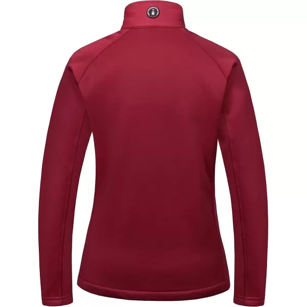 imageLittle Donkey Andy Womens Insulated Hiking Jacket Thermal Running Hybrid Jacket Lightweight Breathable and WarmUpgrade Dark Red