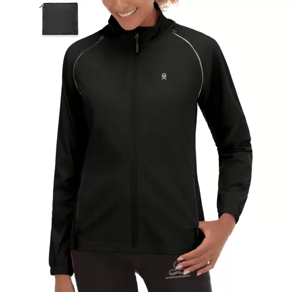 imageLittle Donkey Andy Womens Lightweight Waterproof Cycling Jacket with Removable Sleeves for Biking Running GolfBlack