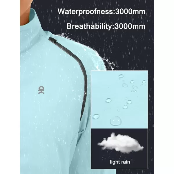 imageLittle Donkey Andy Womens Lightweight Waterproof Cycling Jacket with Removable Sleeves for Biking Running GolfBlue Glow