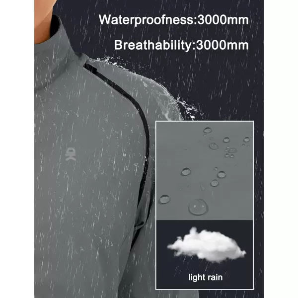 imageLittle Donkey Andy Womens Lightweight Waterproof Cycling Jacket with Removable Sleeves for Biking Running GolfDark Gray