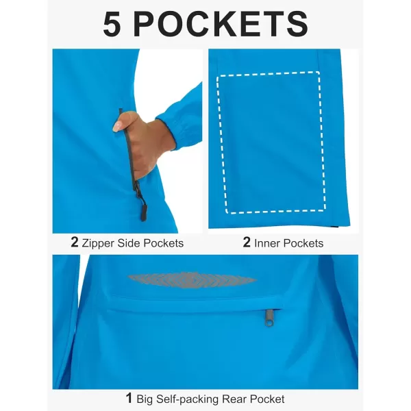 imageLittle Donkey Andy Womens Lightweight Waterproof Cycling Jacket with Removable Sleeves for Biking Running GolfDresden Blue