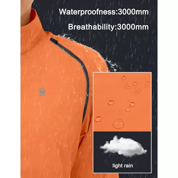imageLittle Donkey Andy Womens Lightweight Waterproof Cycling Jacket with Removable Sleeves for Biking Running GolfOrange