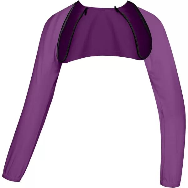 imageLittle Donkey Andy Womens Lightweight Waterproof Cycling Jacket with Removable Sleeves for Biking Running GolfPurple