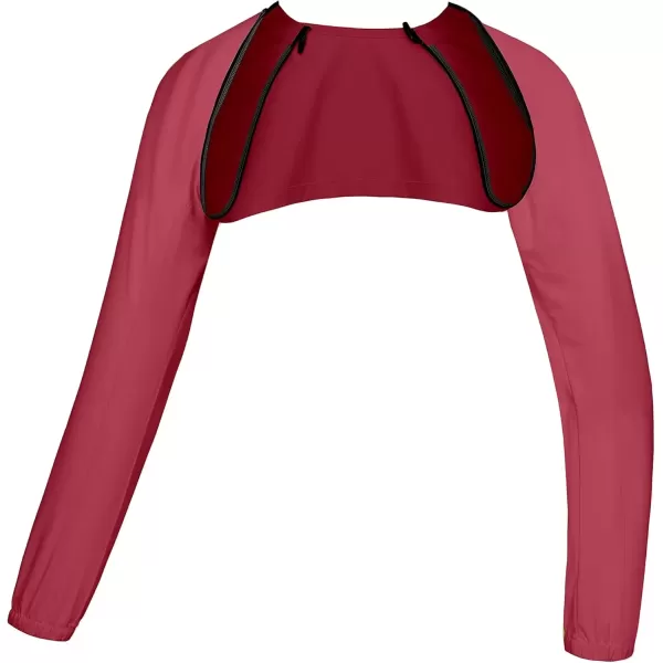 imageLittle Donkey Andy Womens Lightweight Waterproof Cycling Jacket with Removable Sleeves for Biking Running GolfRed