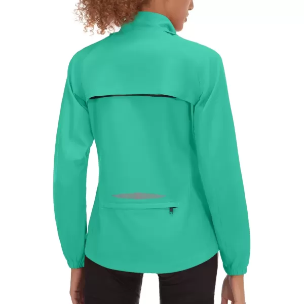 imageLittle Donkey Andy Womens Lightweight Waterproof Cycling Jacket with Removable Sleeves for Biking Running GolfSeafoam