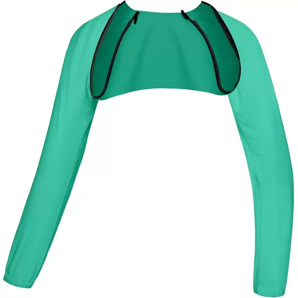 imageLittle Donkey Andy Womens Lightweight Waterproof Cycling Jacket with Removable Sleeves for Biking Running GolfSeafoam