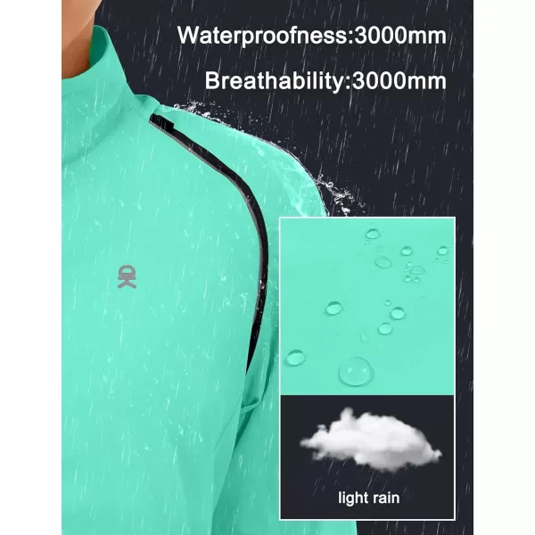 imageLittle Donkey Andy Womens Lightweight Waterproof Cycling Jacket with Removable Sleeves for Biking Running GolfSeafoam