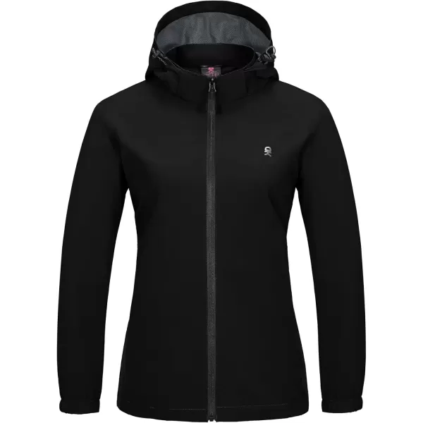 imageLittle Donkey Andy Womens Lightweight Windbreaker Zip Up Windproof Outerwear Jacket for Hiking Travel CyclingAblack