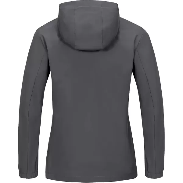 imageLittle Donkey Andy Womens Lightweight Windbreaker Zip Up Windproof Outerwear Jacket for Hiking Travel CyclingAgrey